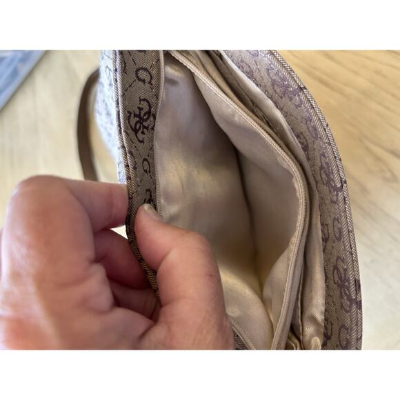 Vintage Guess Y2K 90s 2000s Studded Hand Shoulder Bag Purse Monogram Crossbody - Picture 8 of 14